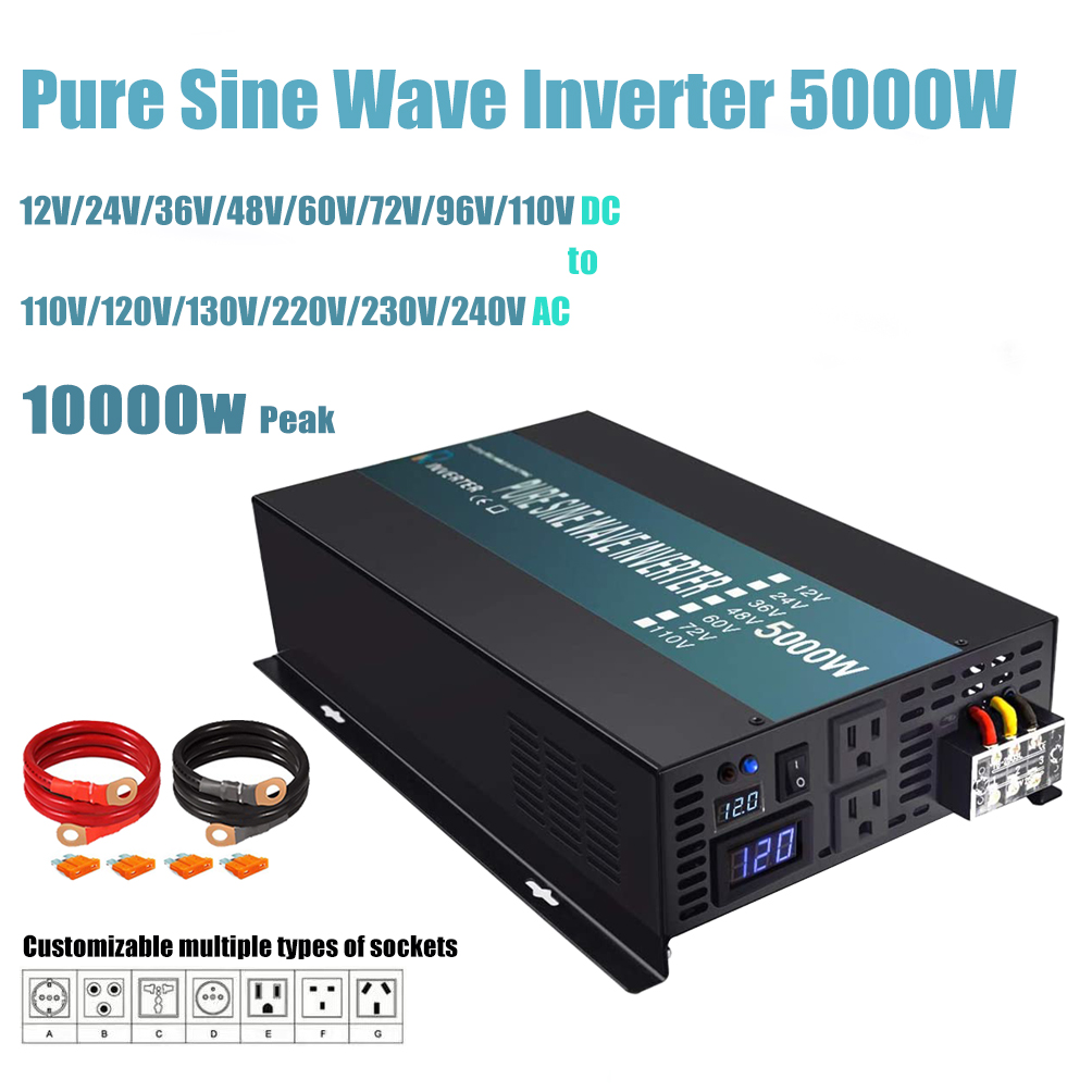 Saf sinüs dalga invertör 5000W - Pure Sine Wave Inverter 5000W 48V 220V incelemesi ve fiyatı