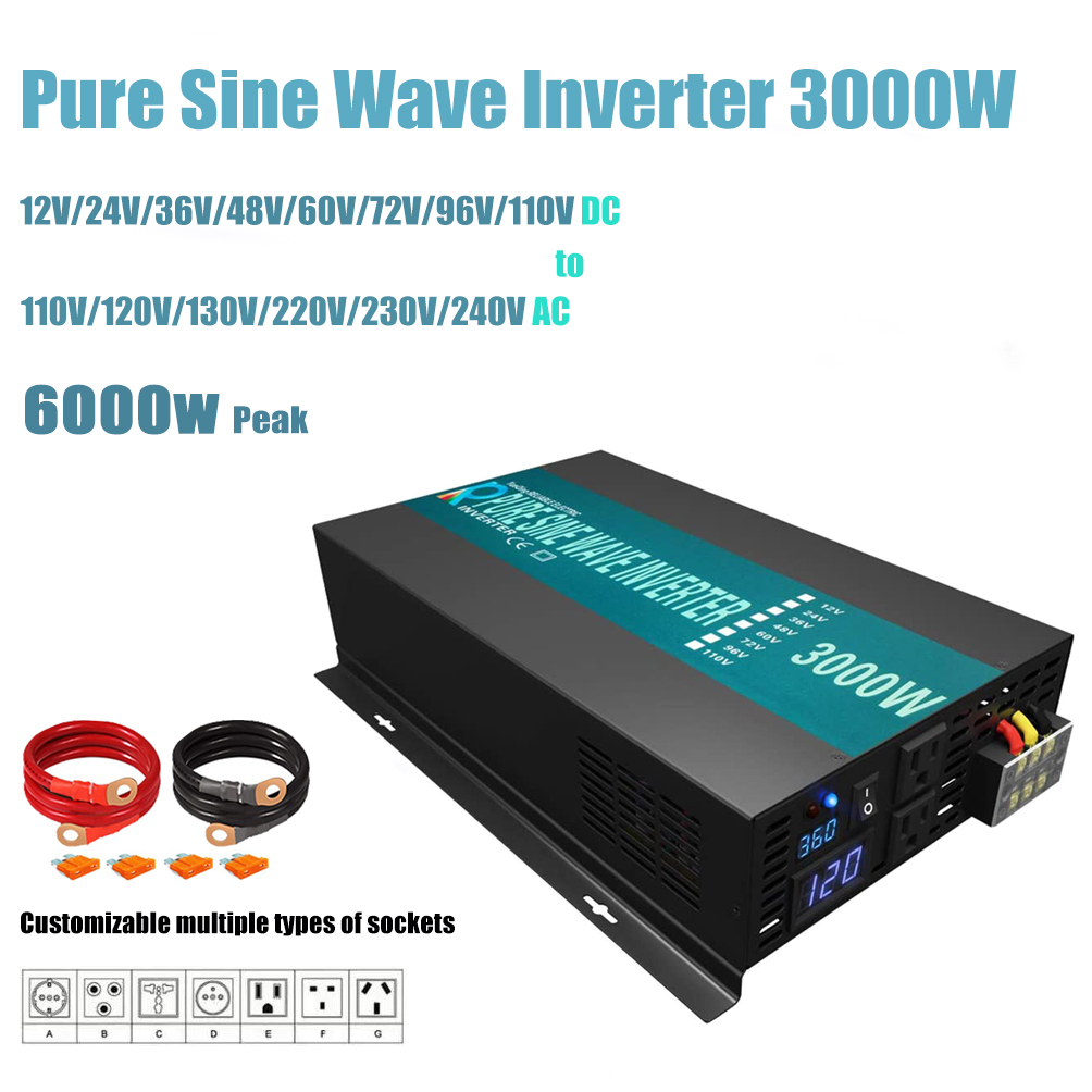 Güvenilir saf sinüs dalga inve - Inverter Pure Sine Wave 60Hz 120V 3000W incelemesi ve fiyatı