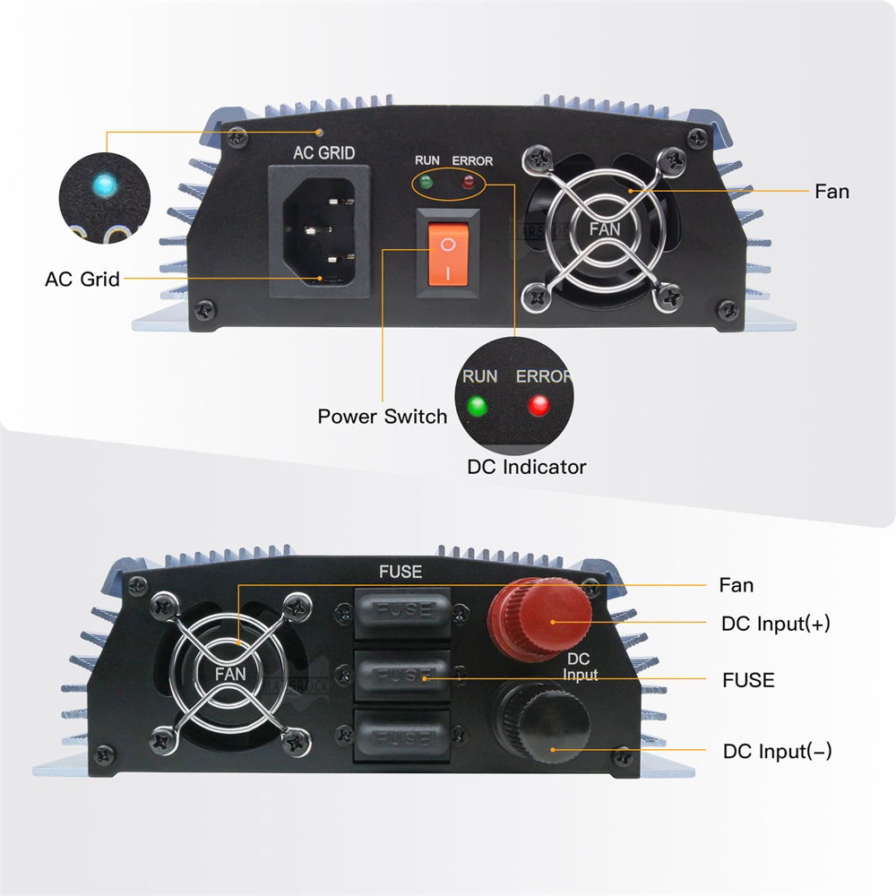 1000-1400W Şebeke Bağlantılı M - Micro Inverter 1400W Solar Grid Tie incelemesi ve fiyatı