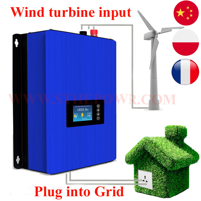 2000W 1000W Rüzgar Enerjisi Şe - Grid Tie Inverter Limiter 2000W incelemesi ve fiyatı