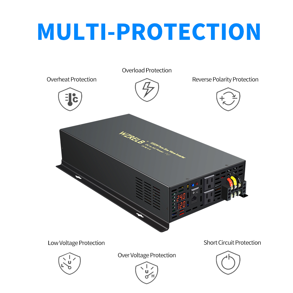 Güvenilir 5000W Kablolu Kontro - Pure Sine Wave Inverter 5000W 48V 220V incelemesi ve fiyatı