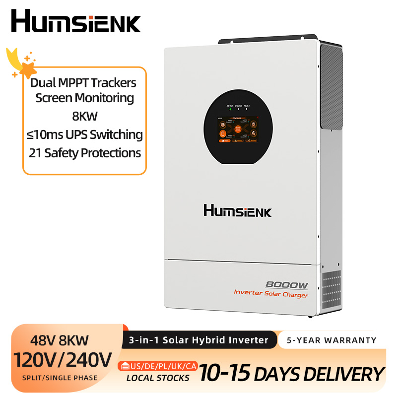 Humsienk 48V 8KW 3'ü 1 Arada G - Mppt Hybrid Inverter 48V 8Kw 3 Phase incelemesi ve fiyatı