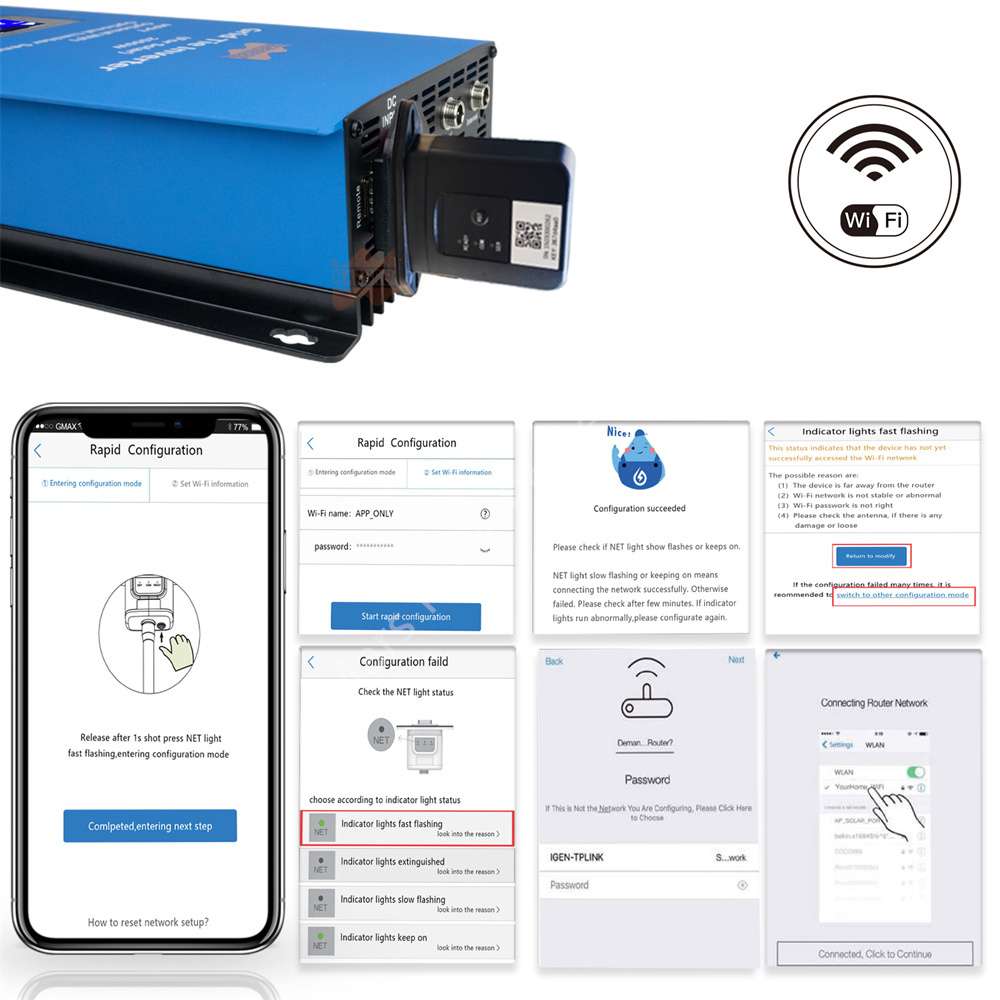 1000W 2000W rüzgar MPPT güç şe - Grid Tie Inverter Limiter 2000W incelemesi ve fiyatı