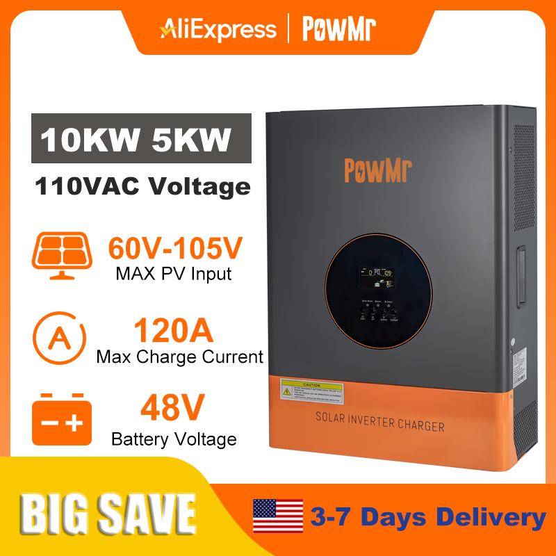 PowMr 10KW 5KW Bölünmüş Fazlı  - Split Phase Inverter 10Kw 110V 220V incelemesi ve fiyatı